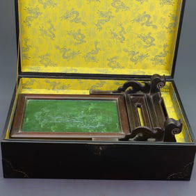 A Rare Hetian Jasper Table Screen