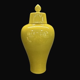 A Rare Yellow Glazed Vase