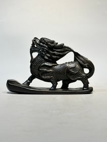 A Rare Zitanwood Kylin Ornament