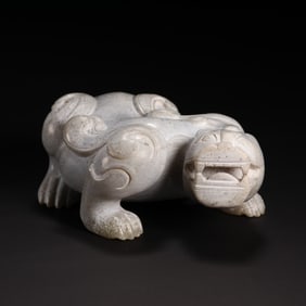 A Rare  Hetian Jade Auspicious Beast