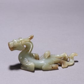 A Rare  High Ancient Jade Chi Dragon