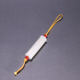 A Rare White Jade Gold-Outlined Poem Lezi