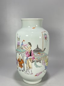 Famille-Rose Figure Story Pattern Vase