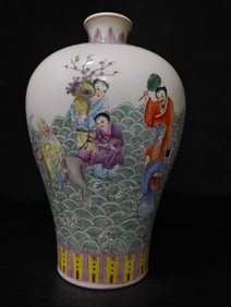 A Rare Famille-Rose Figure Pattern Vase