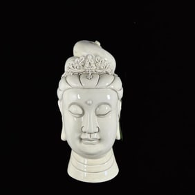 An Exquisite Blance-De-Chine  Statue of Avalokitesvara Head