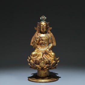 A Rare Gilt Bronze Buddha Statue Ornament