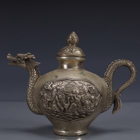 An Exquisite Silver-plated Figure Pattern Ewer