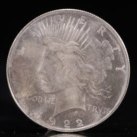Liberty In God We Trust 1922 Sterling Silver One Dollar Coin
