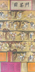 A Chinese Hand Scroll Ink Painting of Figure on Paper