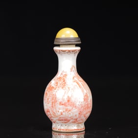 An Exquisite Glass Landscape Pattern Snuff Bottle
