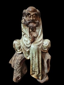 A Huge Shiwan yao Statue of Bodhidharma