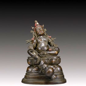 A Solemn Bronze Statue of Mammon