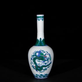 An Exquisite Doucai Dragon Pattern Vase