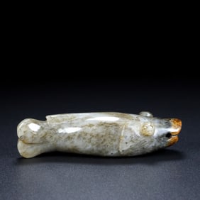 An Archaic Gaogu yu Fish Pendant