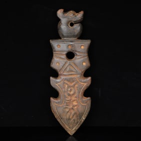 An Archaic Hongshan Culture Green Jade Animal Ornament
