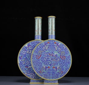 A Rare Cloisonne Dragon Pattern Vase