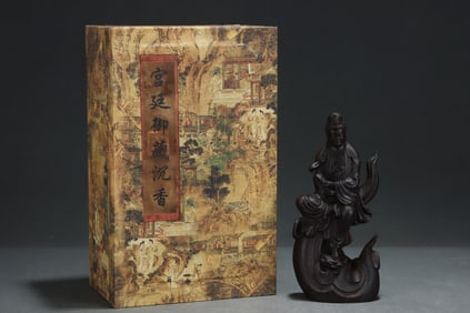A Rare Eaglewood Statue of Avalokitesvara