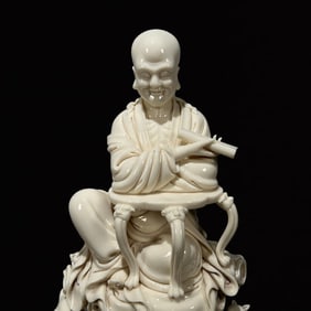 A Solemn Dehua white porcelain Statue of Figure