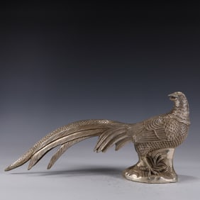 An Exquisite Silver-plated phoenix  Ornament