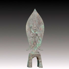 A Solemn Bronze Buddha
