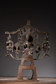 A Solemn Bronze Statue of Figure