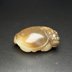 An Exquisite White Jade Turtle Ornament