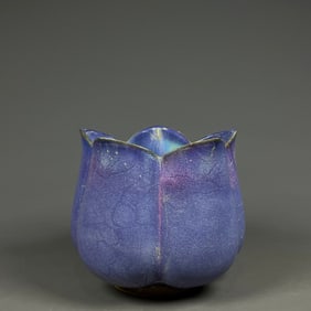 An Exquisite Jun Yao Purplish Glazed Lotus Pattern Bowl