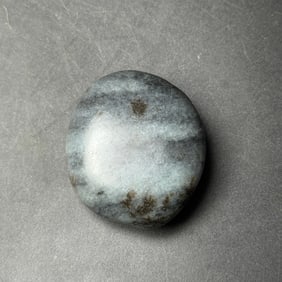 An Exquisite White Jade Blue and White Hand Piece