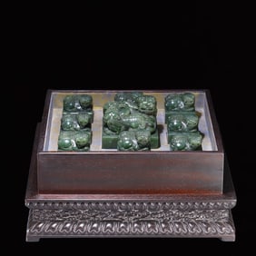 A Set of Fine Jasper Lion Pattern Seals