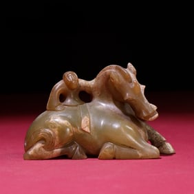 An Exquisite White Jade Horse Ornament
