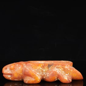 An Archaic Hongshan Culture Yellow Jade Fish Ornament