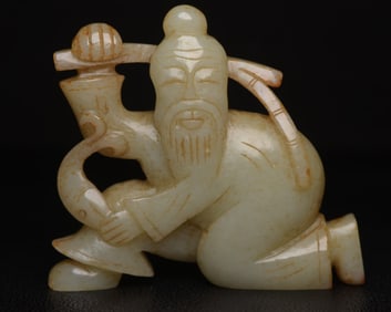 An Exquisite White Jade Figure Ornament