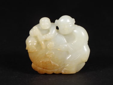 An Exquisite White Jade Figure Ornament