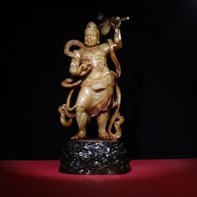 An Exquisite White Jade Figure Ornament