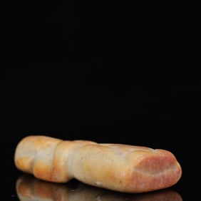 An Archaic Hongshan Culture Yellow Jade Figure Ornament