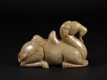 An Exquisite White Jade Sheep Ornament