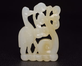 An Exquisite White Jade Ruyi Ornament