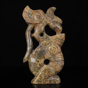 An Archaic Hongshan Culture Yellow Jade Animal Ornament