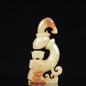 An Exquisite White Jade Figure Ornament