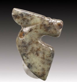 An Archaic Hongshan Culture Greenish Jade Pendant