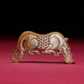 An Exquisite White Jade Tiger Pendant
