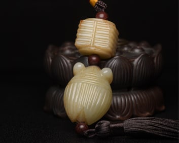 An Exquisite White Jade Cicada Pendant