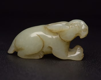 An Exquisite White Jade Rabbit Ornament
