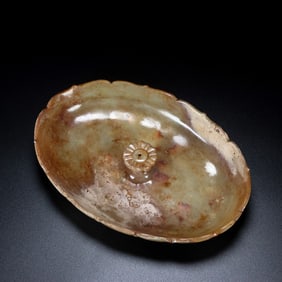 An Exquisite White Jade Lotus-Shaped Incense Holder