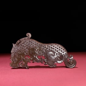 An Exquisite Gaogu Jade Tiger Pendant