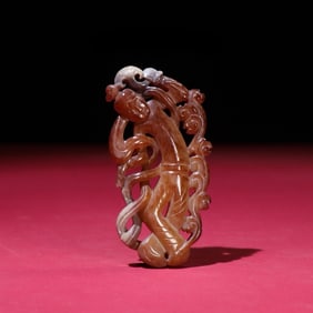An Exquisite White Jade Figure Pattern Pendant