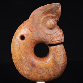 An Archaic Hongshan Culture Yellow Jade Pig and Dragon Ornament