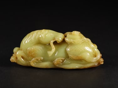 An Exquisite White Jade Horse Ornament