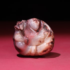 An Exquisite White Jade Figure Hand Piece