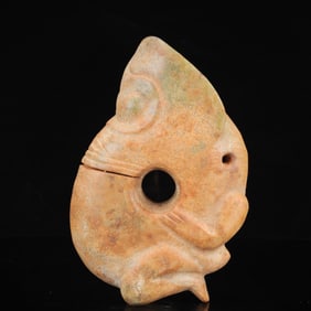 An Archaic Hongshan Culture Yellow Jade Pig and Dragon Ornament